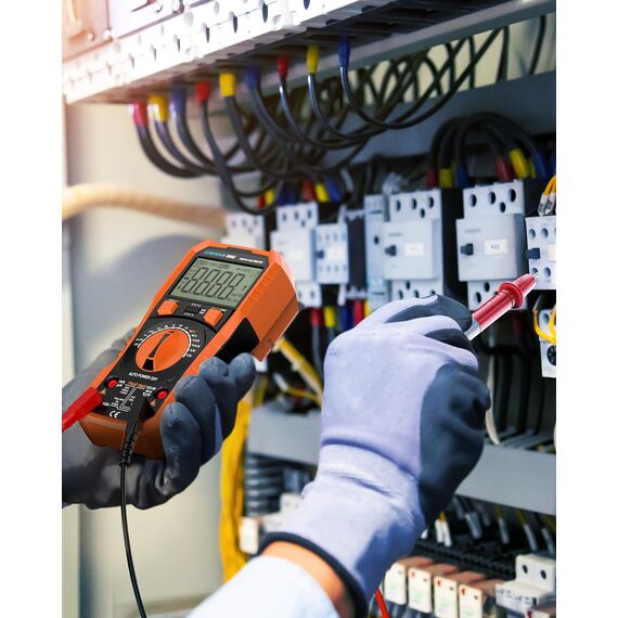 Crenova Digital multimeter, TRMS Voltmeter Ammeter Auto-Range 6000 Zähler Ohmmeter, misst Spannung Kapazität Temp Wiederstand mit Large LCD-Anzeige und Hintergrundlicht, for Automotive, Elektrike
