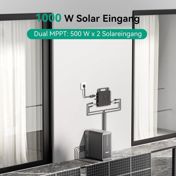 Marstek B2500 Speicher 2240Wh für Balkonkraftwerke, LiFePO4 Akku 6000 Ladezyklen, Erweiterbar, Einfache Installation, IP65 wasserdicht & staubfest (B2500D)