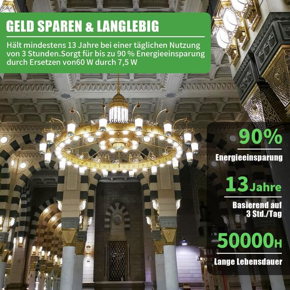XINFUFEIMING E14 LED Ultrahelle Energiespar Glühbirne, 5W Glühbirne Ersatz für 40W Warmweiss 780LM Not Dimmable 10 Stück 3000K