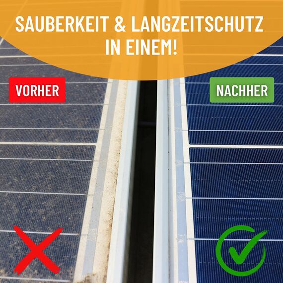 SCHLAUPUTZ Solar- & Photovoltaik Reiniger 1L Konzentrat (1:20) - effiziente Solarpanel Reinigung mit Nano-Versiegelung für PV-Anlagen & Balkonkraftwerke - PV Reinigung mit maximale Energieausbeute