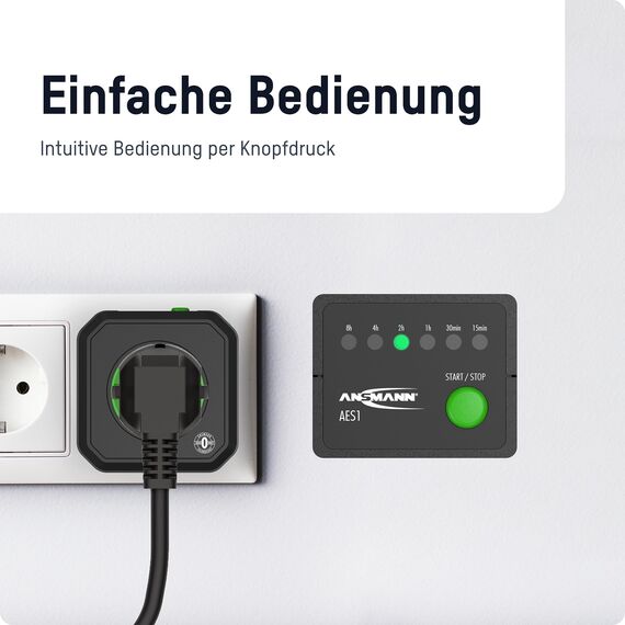 Ansmann AES 1 Timer-Steckdose mit Energiesparfunktion