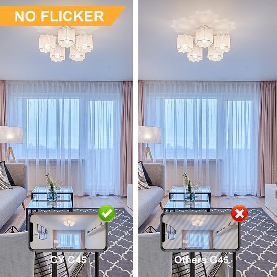 GY E14 LED Ultrahelle Energiespar Glühbirne, 8W Glühbirne E14, Ersetzt 60W lampe, G45/P45 LED Birne 880LM, 6500K Led Kaltweiss, 280° Abstrahlwinkel Energiesparlampe, Nicht Dimmbar, 12 Stück