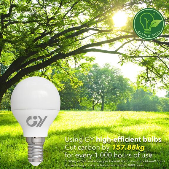 GY E14 LED Warmweiss Lampe 4.9W 3000K 807 Lumen Warmweiß Leuchtmittel,G45/P45 Energiesparlampe 60W lampe ersetzt,Nicht Dimmbar LED Birnen,12 stück