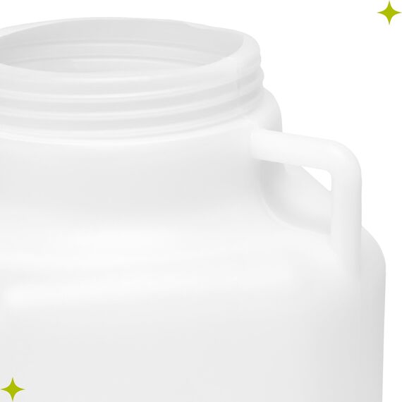 Garronda 5 Liter BPA-freies quadratisches Fass und Futtertonne Weithalsfass Wassertank und Behälter mit Deckel für Sauerkraut sowie Surfass Pökelfass für Fleisch GD-0088, Weiß