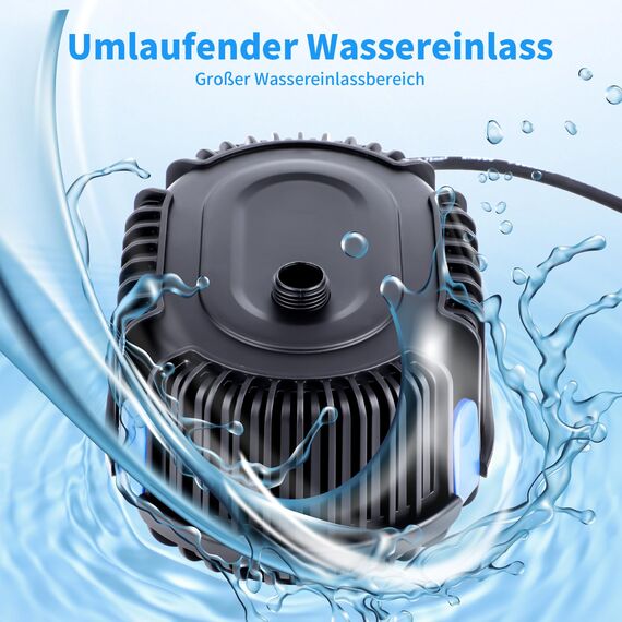 YAOBLUESEA Springbrunnenpumpe Fontäne Gartenpumpe Teichpumpe für Außen, Wasserfälle, Spring-brunnen 20 Watt 1000L/H CHP-1000