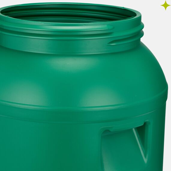 Garronda 30 Liter Weithalsfass aus BPA-freiem Futtertonne Fass Universalfass Lebensmittel Fass Regenfass für Garten Regentonne mit Deckel Regenwassertonne für Garten Wassertonne GD-0078, Grün