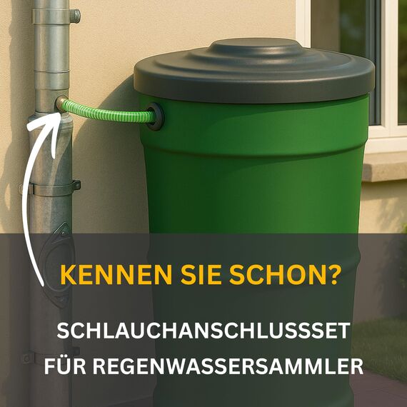 SAREI Regenwassersammler aus Zink, DN 87, Regenwasser nutzen, einfache Montage in Fallrohr, direkt Wasser sammeln, Nennweite 87 mm