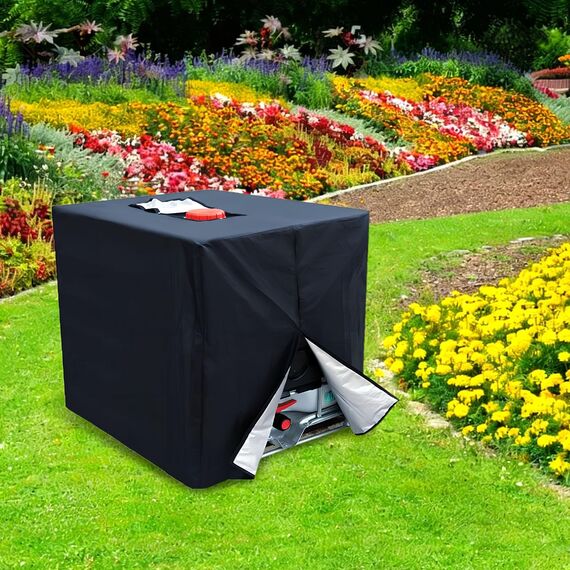 LINSOCLE 2Stück IBC Tank Abdeckung, 420D IBC Container Abdeckung, 1000L Abdeckung Wassertank, Anti-UV IBC Schutzhülle, Regenwassertank Container Cover, 120 x100 x116 cm