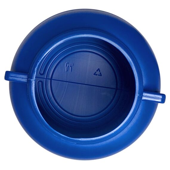 plasteo® 30 Liter Weithalsfass mit Deckel und Griffen, Lebensmittelecht und BPA-Frei, Futtertonne Kunststofffass Universalfass Deckelfass Wasserfass Regentonne Lagerfass, Blau