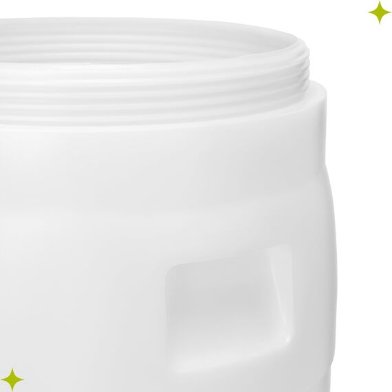 Garronda 35 Liter BPA-freies Fass und Futtertonne, Weithalsfass, Wassertank und Behälter mit Deckel für Sauerkraut sowie Surfass Pökelfass für Fleisch GD-0087, Weiß