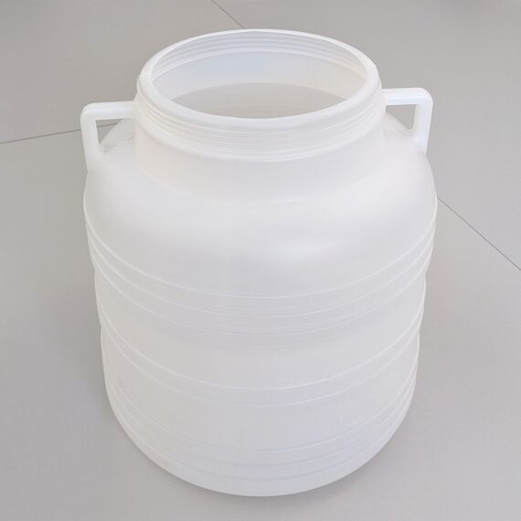 plasteo 30 Liter Weithalsfass Kunststofffass mit Deckel und Henkel Lebensmittelecht BPA-frei Universalfass Lagerfass