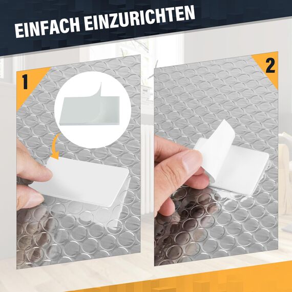 Heizkörper-Reflektorfolie – Heizkörper-Reflektorplatten für Zuhause, 5m x 60cm, 3mm Dicke, wärmereflektierende Isolierfolie mit Klebepad, Blasen-Heizkörperfolie spart Energie und Geld