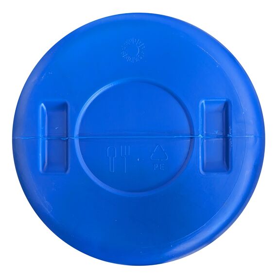 plasteo 85 Liter Weithalsfass mit Deckel und Spannring, Lebensmittelecht BPA-Frei Futtertonne Wasserfass Lagerfass Universalfass Kunststofffass