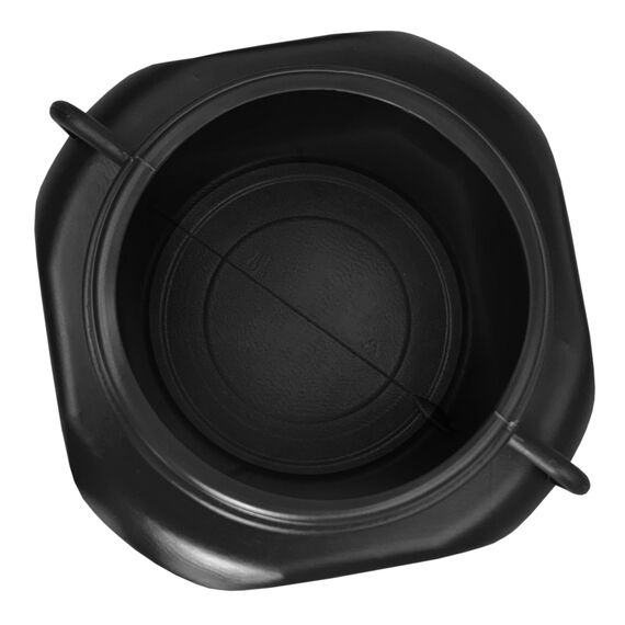 plasteo® 40 Liter Weithalsfass mit Deckel und Griffen Eckig Schwarz Lebensmittelecht und BPA-Frei, Futtertonne Kunststofffass Universalfass Deckelfass Wasserfass Regentonne Lagerfass