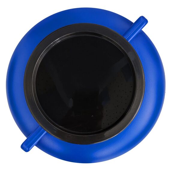 plasteo® 40 Liter Weithalsfass mit Deckel und Henkel Rund Blau, Lebensmittelecht und BPA-Frei, Futtertonne Kunststofffass Universalfass Deckelfass Wasserfass Regentonne Lagerfass, Blau