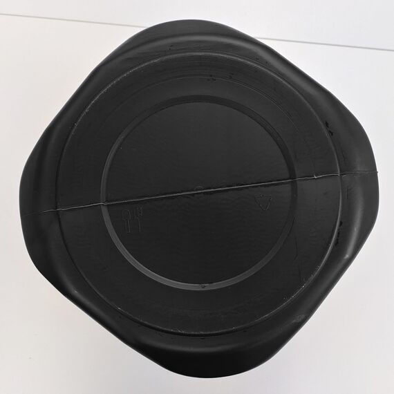 plasteo Weithalsfass 30l Schwarz Eckig Kunststofffass mit Deckel und Griffen Lebensmittelecht und BPA-Frei