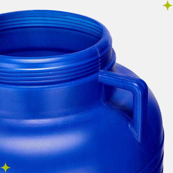 Garronda 60 Liter BPA-freies Fass und Futtertonne, Weithalsfass, Wassertank und Behälter mit Deckel für Sauerkraut sowie Surfass Pökelfass für Fleisch GD-0087, Blau