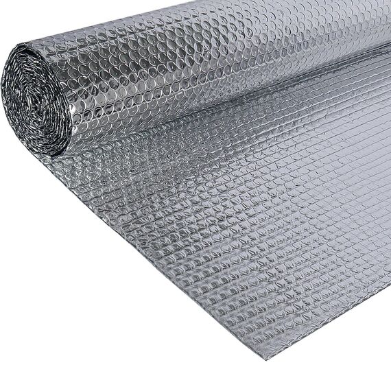 Doppelseitige Aluminiumfolie Isolierung,120 cmx 3 m,3mm Dicke Isolierfolie Dämmfolie Reflexionsfolie, Alu-Luftpolsterfolie Heizkörper Isolierung für Fahrzeuge, Dächer, Fenster, Rohre usw