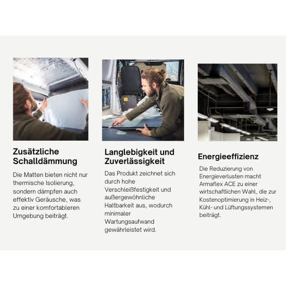 Armacell Armaflex 6mm-32mm Dämmmatten Dämmung Isolierung Kautschuk (Selbstklebend, 19mm - 20cm x 1m)