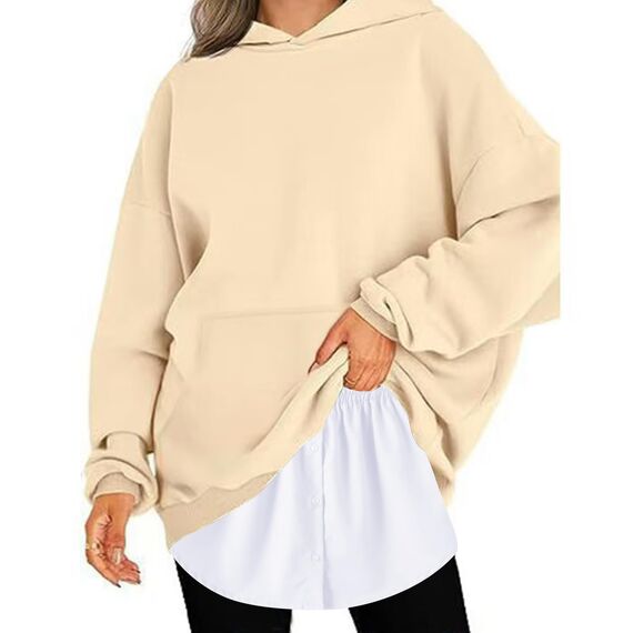 Girstunm Women's Shirt Extender for Women 2Pcs Adjustable Layered Fake Top Lower Sweep Shirt Half Length Mini Skirt for Girls Schwarz und Weiß XL