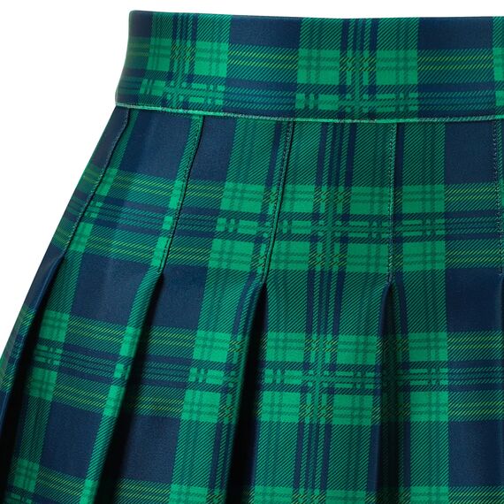 TRIWORKS Elegante grün Faltenrock Nicht mit integrierten Shorts Damen kurz Große Größen Winterrock Mädchen Karierte Hose a Linie Damen Minirock Tennisrock