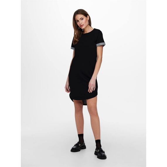 JDY Damen JDYivy Life S/S Dress Jrs Noos L ssiges Kleid, Schwarz, XL EU