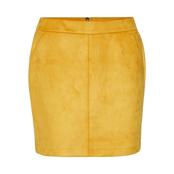 VERO MODA Damen Vmdonnadina FauXSuede Short Skirt Ganoos Kunst Wildlederrock, Golden Yellow, XL
