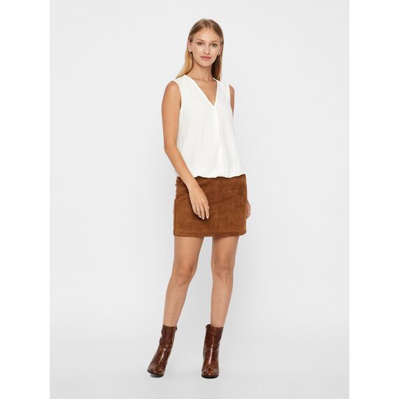 VERO MODA Damen Vmdonnadina Faux Suede Short Skirt Noos Rock, Cognac, XS EU