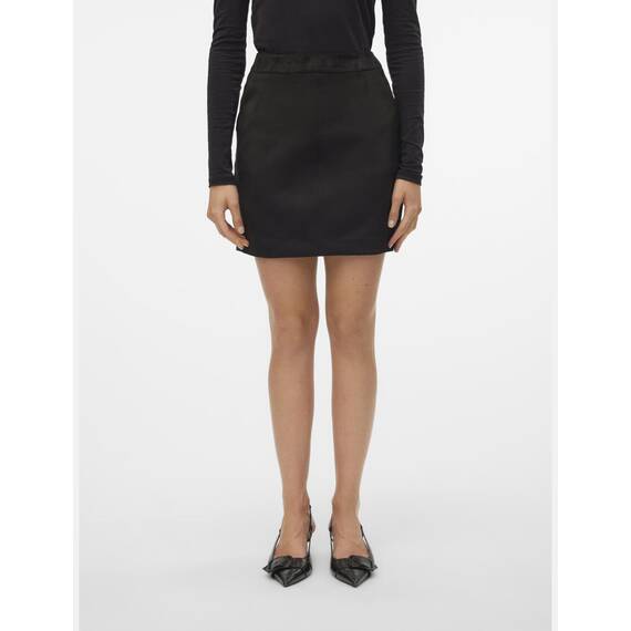 VERO MODA Damen Vmdonnadina Faux Suede Short Skirt Noos Rock, Schwarz, L EU