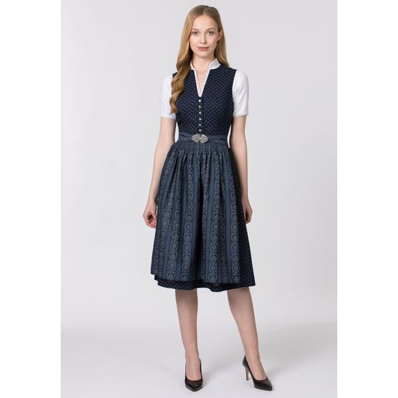 Stockerpoint Damen Dirndl Ellie I Größe 32-48 I Trachtenkleid mit Schürze & liebevollen Details I 100% Baumwolle I Atmungsaktiv & pflegeleicht I Perfekt für Trachten & Festlichkeiten