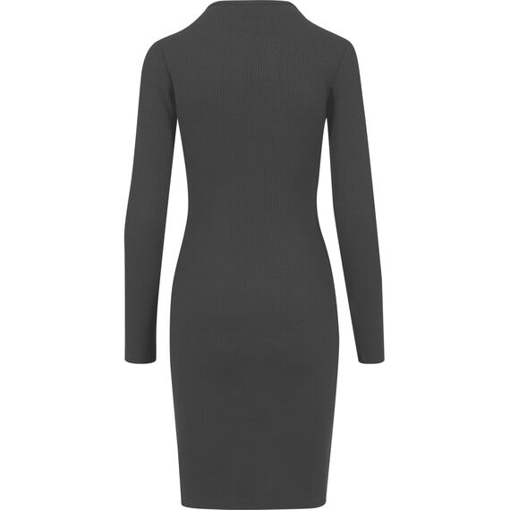 Urban Classics Damen Kleid Ladies Rib Dress, Mini, Gr. 40 (Herstellergröße: L), Schwarz (Black 7)