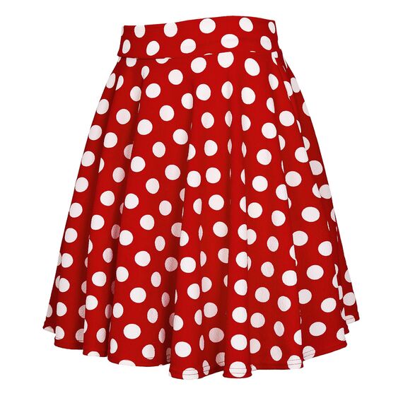 Damen Elegante Elastische Taille Ausgestellte A-Linie Midi Rock Basic Uniform Plissee Skater Röcke(S, 3)