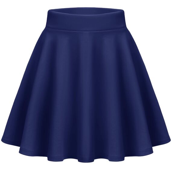 Zeagoo Damen Mädchen Tennisrock Solide Mini Skater Rock Versatile Minirock Tennisrock Kurz Rock für Sport Navy Blau M
