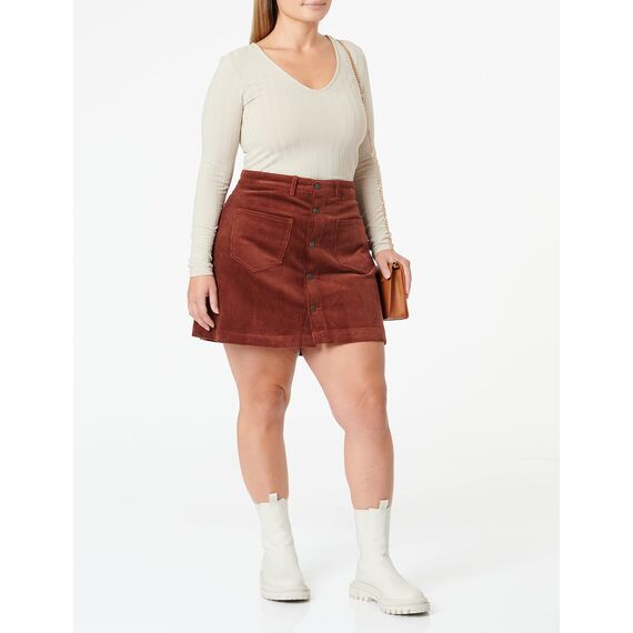 ONLAMAZING HW Cord Skirt PNT NOOS/KA-X Coffee Bean 24 BD