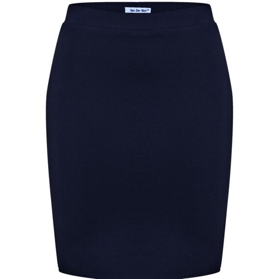 Van Der Rich ® - Kurzer, Enger Rock Gummizug in der Taille - Damen (Marine, L-XL)