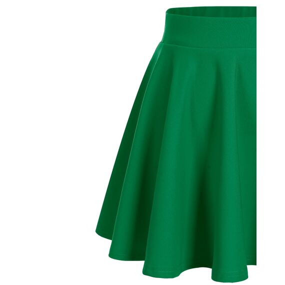 DRESSTELLS Rock Damen Grün Kurz Skater Rock A-Linie Hohe Taille Minirock Silvesteroutfit Anime Faltenrock Karneval Tennis Rock Green L