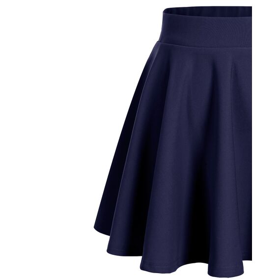 DRESSTELLS Rock Damen Kurz Skater Rock A-Linie Hohe Taille Blau Minirock Silvesteroutfit Anime Faltenrock Karneval Tennis Rock Navy L