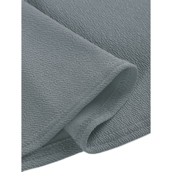 DJT Damen Mädchen Basic Solid Dehnbaren Informell Mini Skater Rock mit Shorts Grau Medium