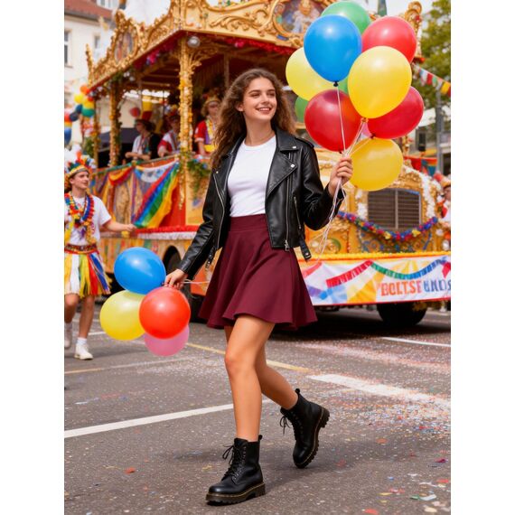 DRESSTELLS Rock Damen Rot Kurz Skater Rock A-Linie Hohe Taille Roter Minirock Silvesteroutfit Anime Faltenrock Karneval Tennis Rock Red L