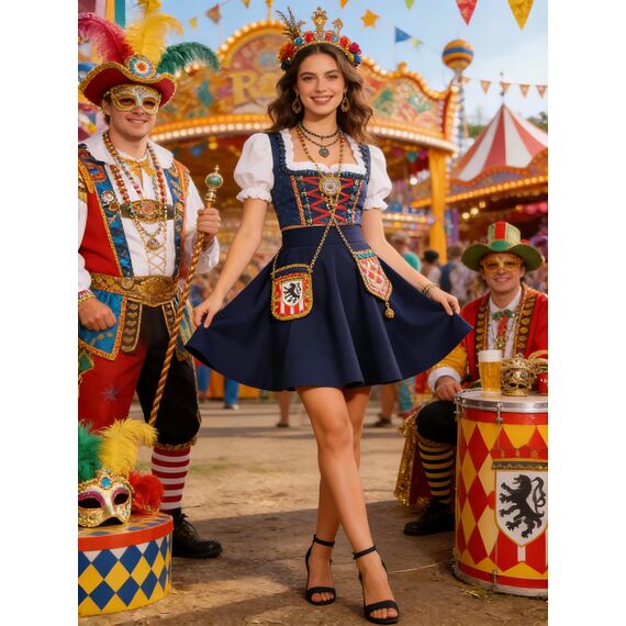 DRESSTELLS Rock Damen Kurz Skater Rock A-Linie Hohe Taille Blau Minirock Silvesteroutfit Anime Faltenrock Karneval Tennis Rock Navy L