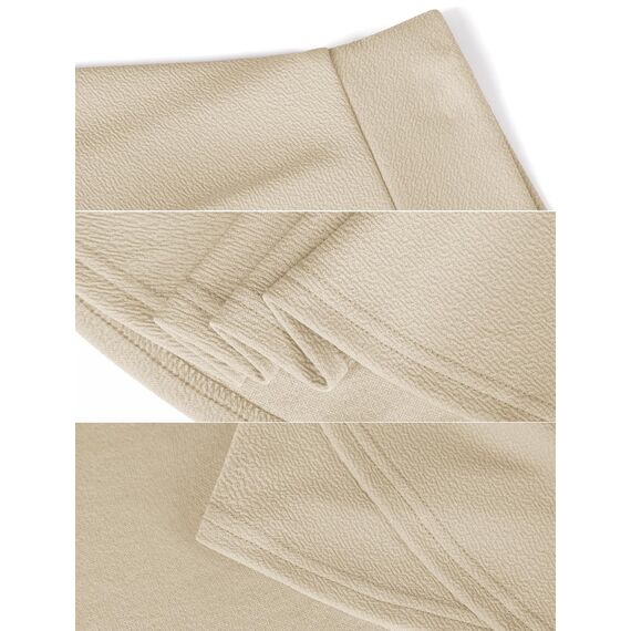 DJT Damen Mädchen Basic Solid Dehnbaren Informell Mini Skater Rock mit Shorts Aprikose Small