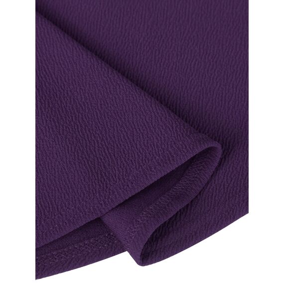 DJT Damen Mädchen Basic Solid Dehnbaren Informell Mini Skater Rock mit Shorts Violett Medium