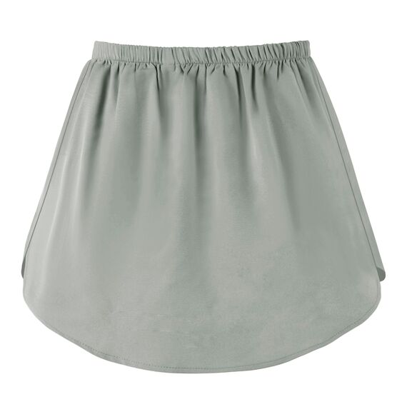 Girstunm Women's Shirt Extender for Women Adjustable Layered Fake Top Lower Sweep Shirt Half Length Mini Skirt for Girls Grau S