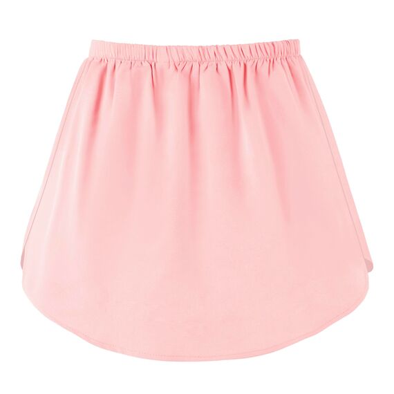 Girstunm Women's Shirt Extender for Women Adjustable Layered Fake Top Lower Sweep Shirt Half Length Mini Skirt for Girls Rosa S