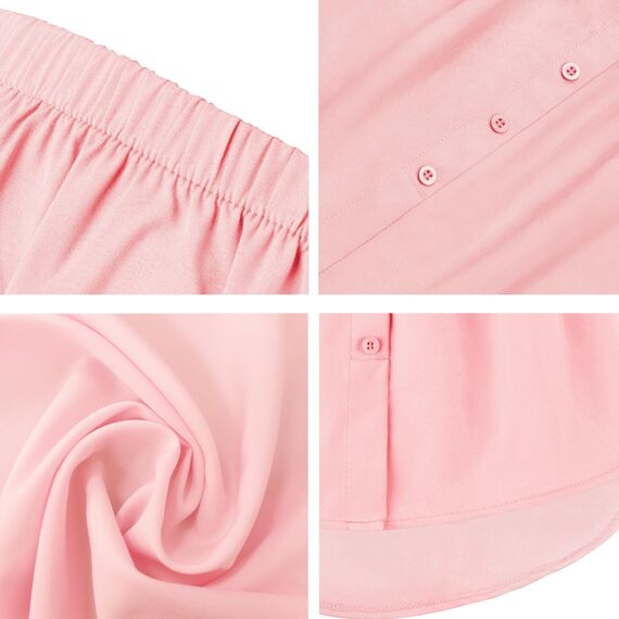 Girstunm Women's Shirt Extender for Women Adjustable Layered Fake Top Lower Sweep Shirt Half Length Mini Skirt for Girls Rosa S
