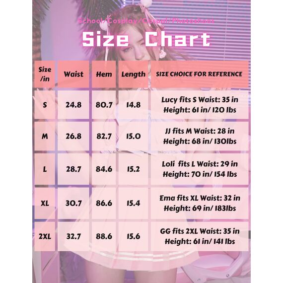 Avidlove Damen Kurz Rock Karneval Kostüm Sexy Skirt Basic Faltenrock Kariert Kleid Rave Outfit Hohe Taille Plisseerock Tennis Sportrock Party Minirock Elastisch Schule A-Linie Rosa L