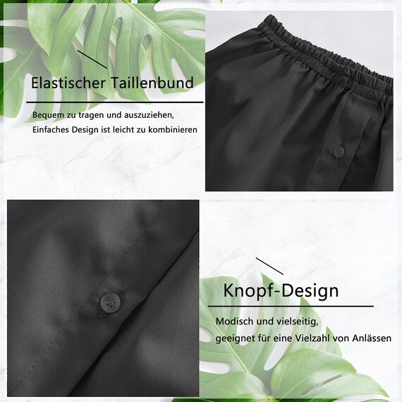 Girstunm Women's Shirt Extender for Women 2Pcs Adjustable Layered Fake Top Lower Sweep Shirt Half Length Mini Skirt for Girls Schwarz S