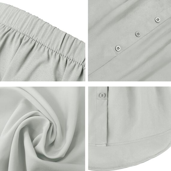 Girstunm Women's Shirt Extender for Women Adjustable Layered Fake Top Lower Sweep Shirt Half Length Mini Skirt for Girls Grau S