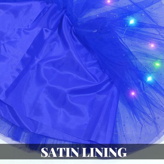 Kefiyis Tüllrock Damen LED Tütü Erwachsene Teenager Tutu Party Ballett Tanzen Fancy Dress Halloween Kostüm
