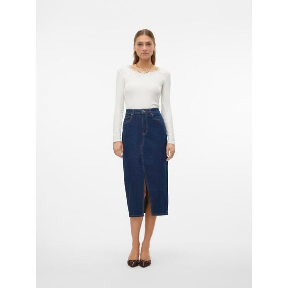 VERO MODA VMVERI HR Calf Denim Skirt GA NOOS